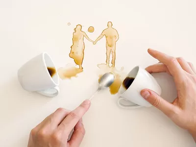 Coffee art drawing