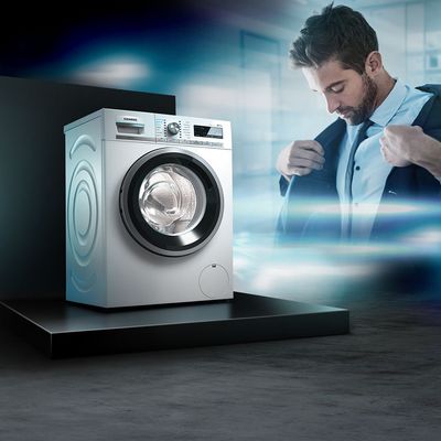 As máquinas de lavar roupa com sensoFresh removem odores sem que seja necessário lavar