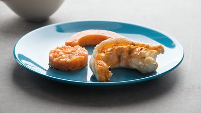 Aragosta con papaya alla piastra