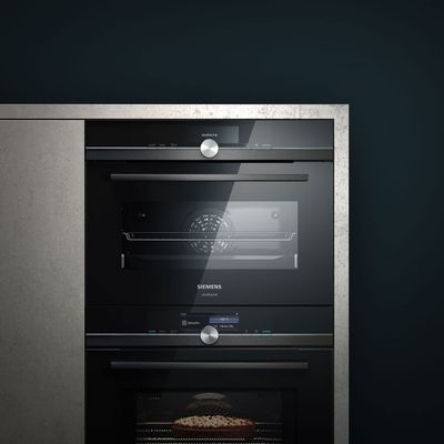 Two built in ovens stacked vertically