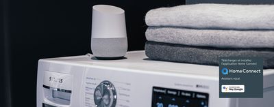 Pilotez vos appareils électroménagers grâce à votre voix avec Home Connect et l'Assistant Google.