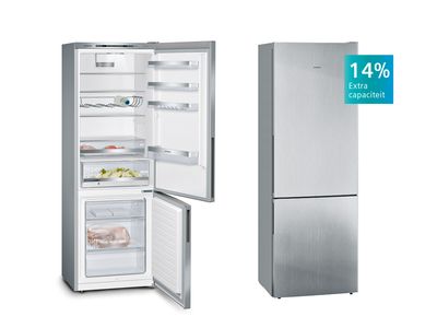 Siemens XXL koel-vriescombinatie iQ 500 KG49EAICA in rvs