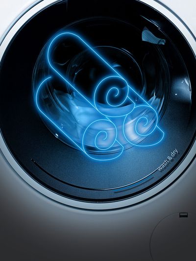 Kombinerede vaskemaskiner/tørretumblere med en kapacitet på 10 kg vasketøj, og 6 kg tøj, der skal tørres 