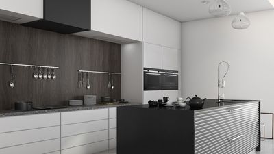 Imágenes de cocinas blancas con electrodomésticos integrados