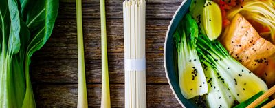 Ingredients alongside the Miso Monkfish Ramen dish