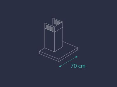 Siemensin 70 cm leveät liesituulettimet