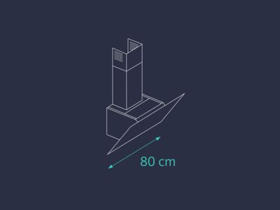 Siemensin 80 cm leveät liesituulettimet