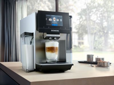 Weißer Siemens Kaffeevollautomat