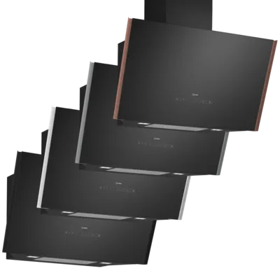 Schräge Dunstabzugshaube 90 cm kopffrei