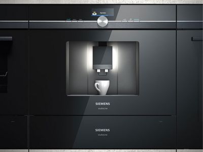 siemens built-in coffee machine on display