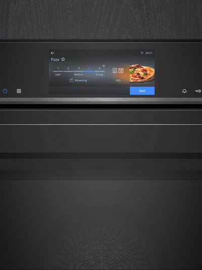 TFT-Touchdisplay Pro, het grootste schermformaat in het ovenassortiment van Siemens.