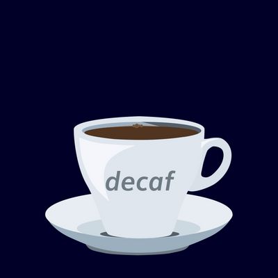 Illustration repr&eacute;sentant une tasse de  caf&eacute;&nbsp; blanche pos&eacute;e sur une soucoupe de la m&ecirc;me couleur.