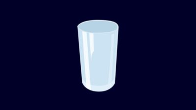 Illustration repr&eacute;sentant un  verre haut et transparent.