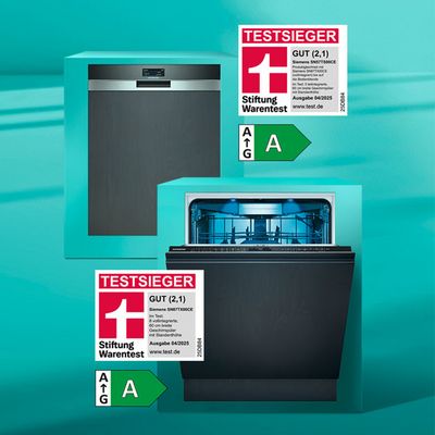 Von Stiftung Warentest ausgezeichnete Siemens Produkte