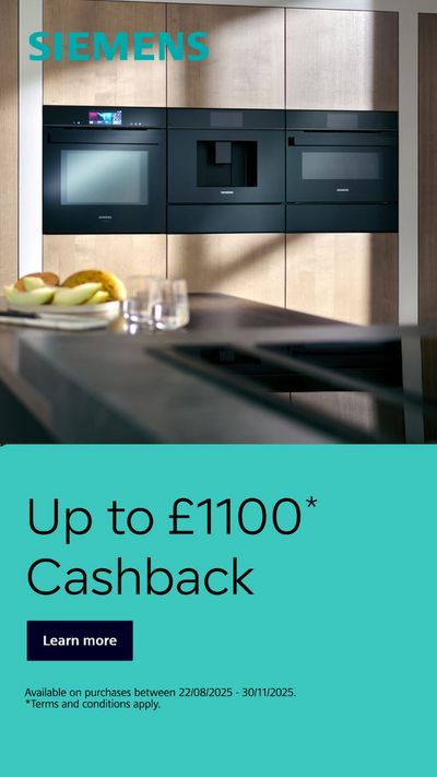 Siemens kitchen cashback promotion details