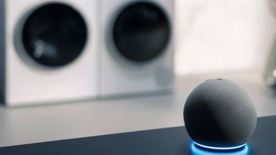 Siemens Alexa in front of laundry appliances