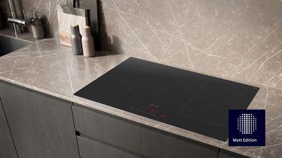 Płyta grzewcza Matt Edition marki Siemens w eleganckim czarnym kolorze