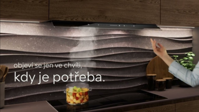 Ilustrace ovl&aacute;dac&iacute;ho knofl&iacute;ku varn&eacute; desky, vedle něj modr&yacute; plamen a pod n&iacute;m n&aacute;pis &bdquo;stepFlame Technology&ldquo;.