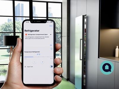 
       L'application de r&eacute;frig&eacute;rateur intelligente Siemens alerte sur le compartiment ouvert, r&eacute;gl&eacute; &agrave; 4&deg;C ; la porte du r&eacute;frig&eacute;rateur con&ccedil;ue mince est entrouverte dans une cuisine moderne.
      