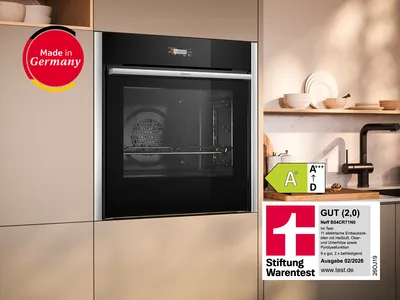 Einbaubackofen B54CR31N0 Edelstahl mit Energieeffizienzklasse A+