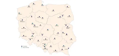 mapa polski z serwisami siemens