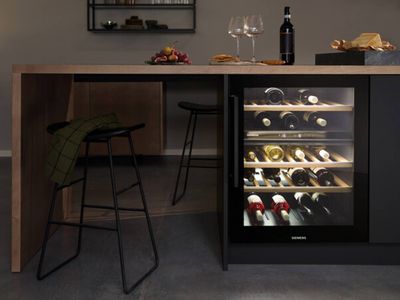 Under counter wine cooler