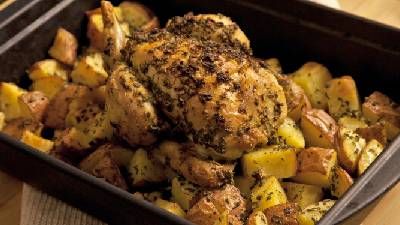 Galletto al forno e patate 