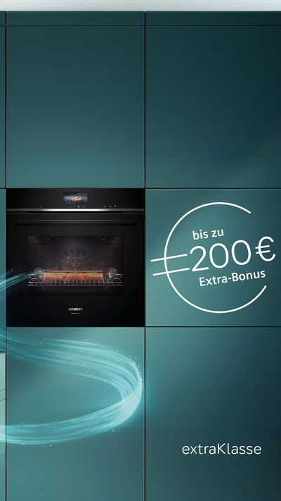 Kaufe ein Siemens Extraklasse Aktionsger&auml;t bei einem teilnehmenden Extraklasse H&auml;ndler und erhalte bis zu &euro; 200,- zur&uuml;ck.