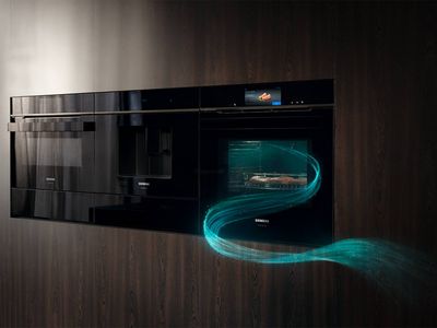 Oven with blue smoke style visual