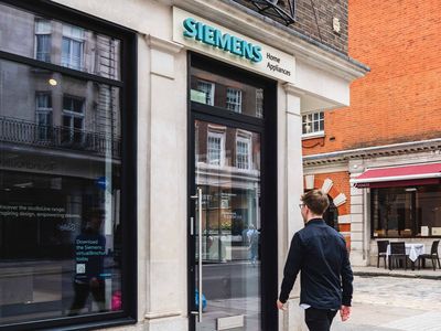 Outside view of siemens showroom