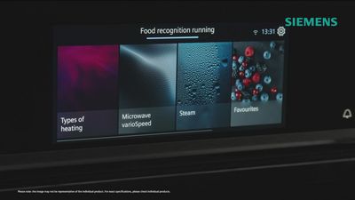 Food recognition options on oven menu