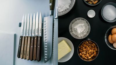 La collezione di coltelli di Linda e gli ingredienti della sua torta