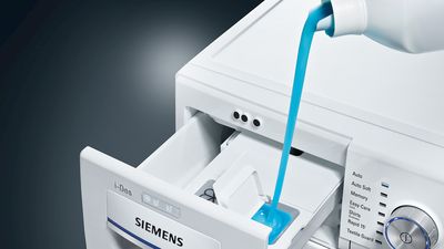 Siemens-kodinkoneiden suositus siitä, paljonko pesuainetta pitäisi käyttää