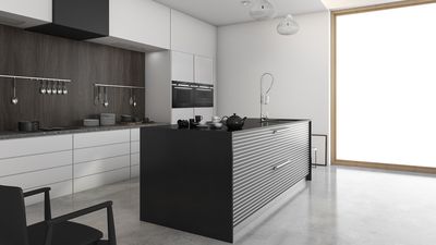 Horizontal built-in appliances in the kitchen