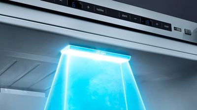 Graphic overlay of LED Light active in Fridge interior.