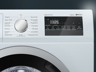 מכונות הכביסה מסדרה iQ500 עדינות במיוחד, גם כלפי הכביסה וגם כלפי הסביבה