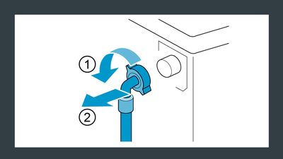 Urządzenia gospodarstwa domowego marki Siemens - wyjaśnienie, jak czyścić filtr dopływu wodny w modelach pralek ze standardowym przyłączem wody i AquaSecure, krok 3
