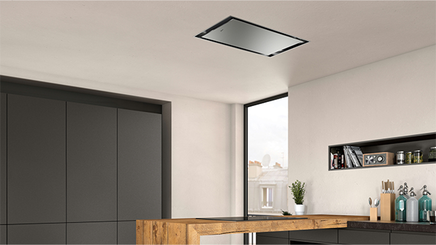 Integrated ceiling hoods