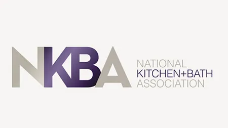 NKBA logo - National Kitchen + Bath Association text and symbol.