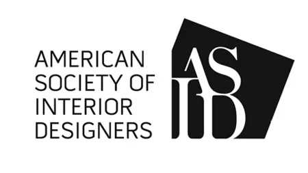 Logo for American Society of Interior Designers (ASID) in black and white.