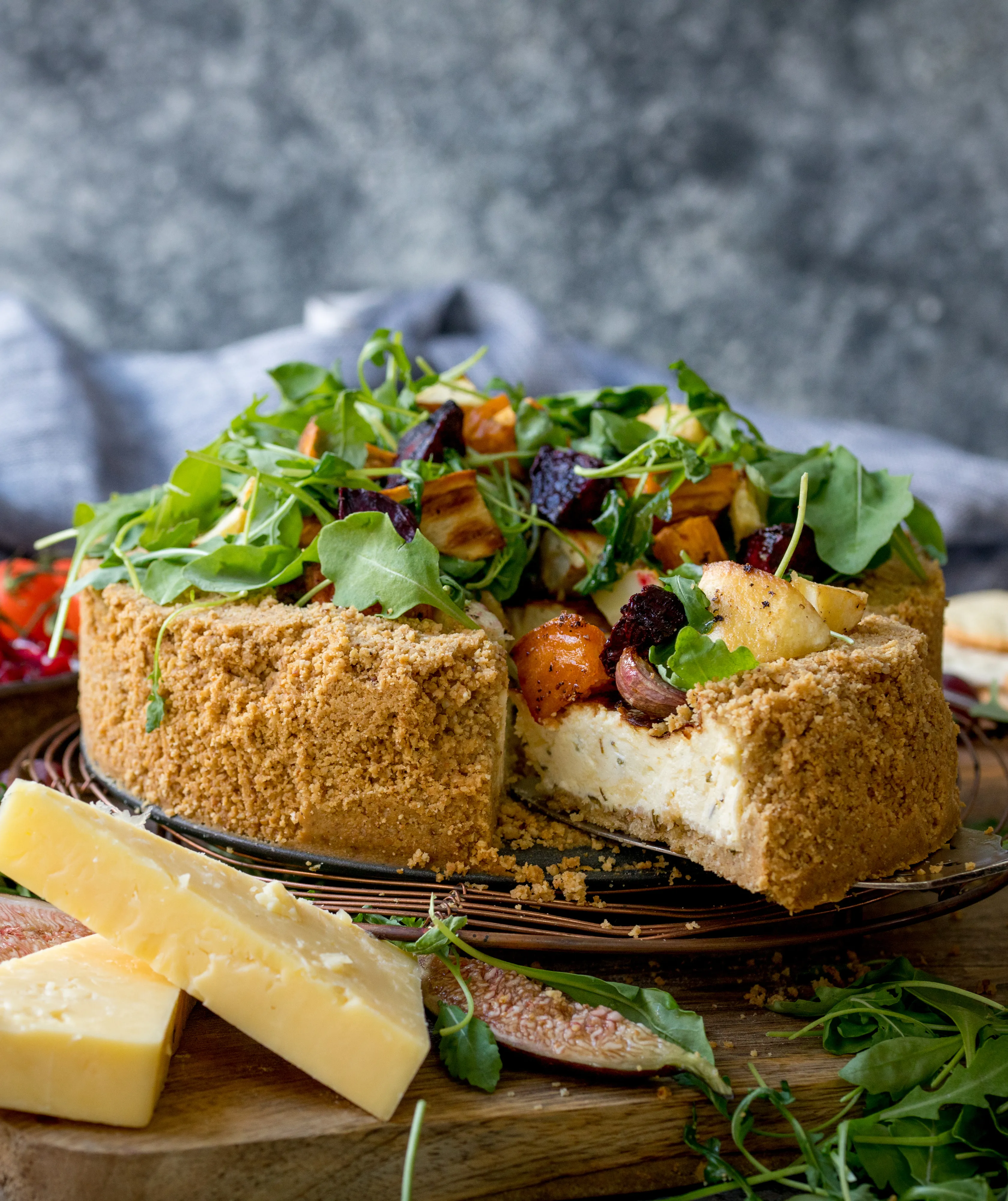 Savoury cheesecake