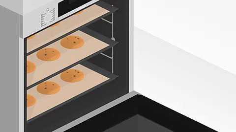 Bosch built in double oven with 3D hotair