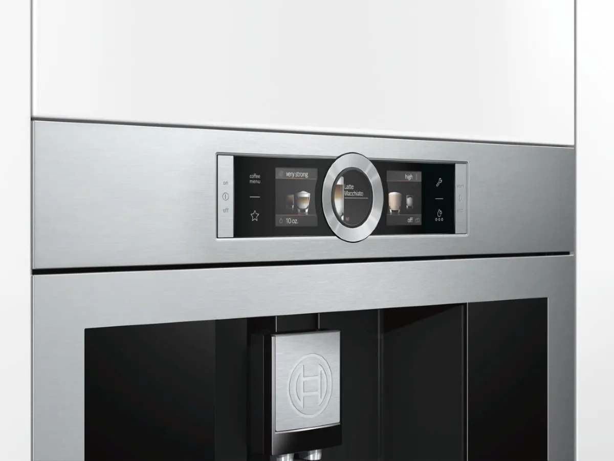 Close up Bosch built in Coffee machine