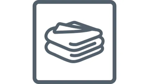 Stack of folded towels.