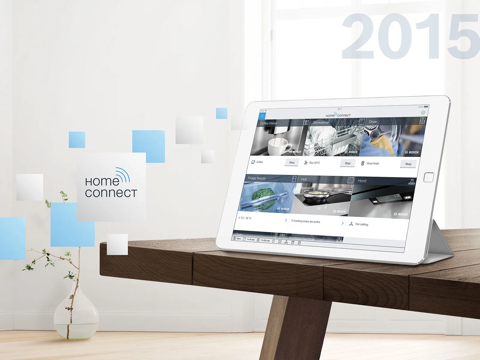 Wi-Fi-ready: connected appliances with Home Connect.