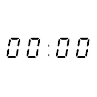 Digital clock display showing 00:00.