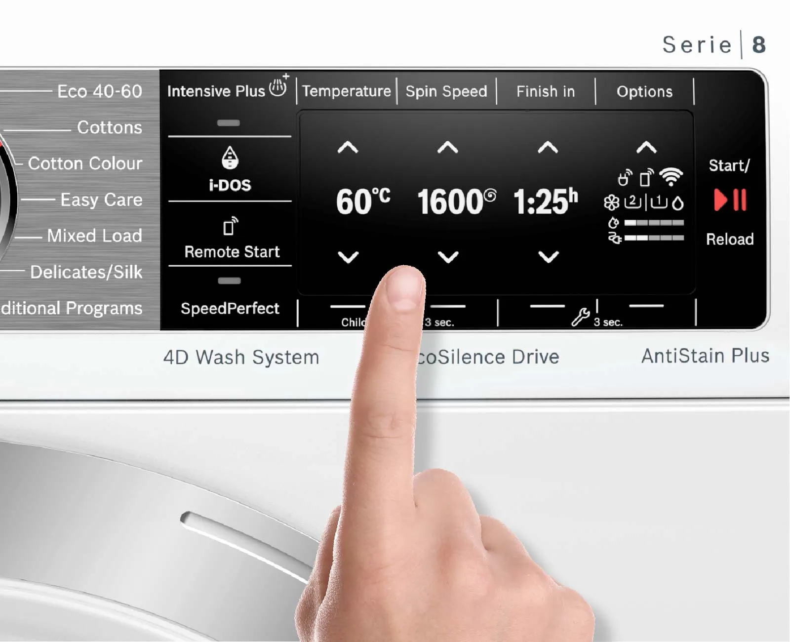 How to deactivate child lock on Bosch washing machine