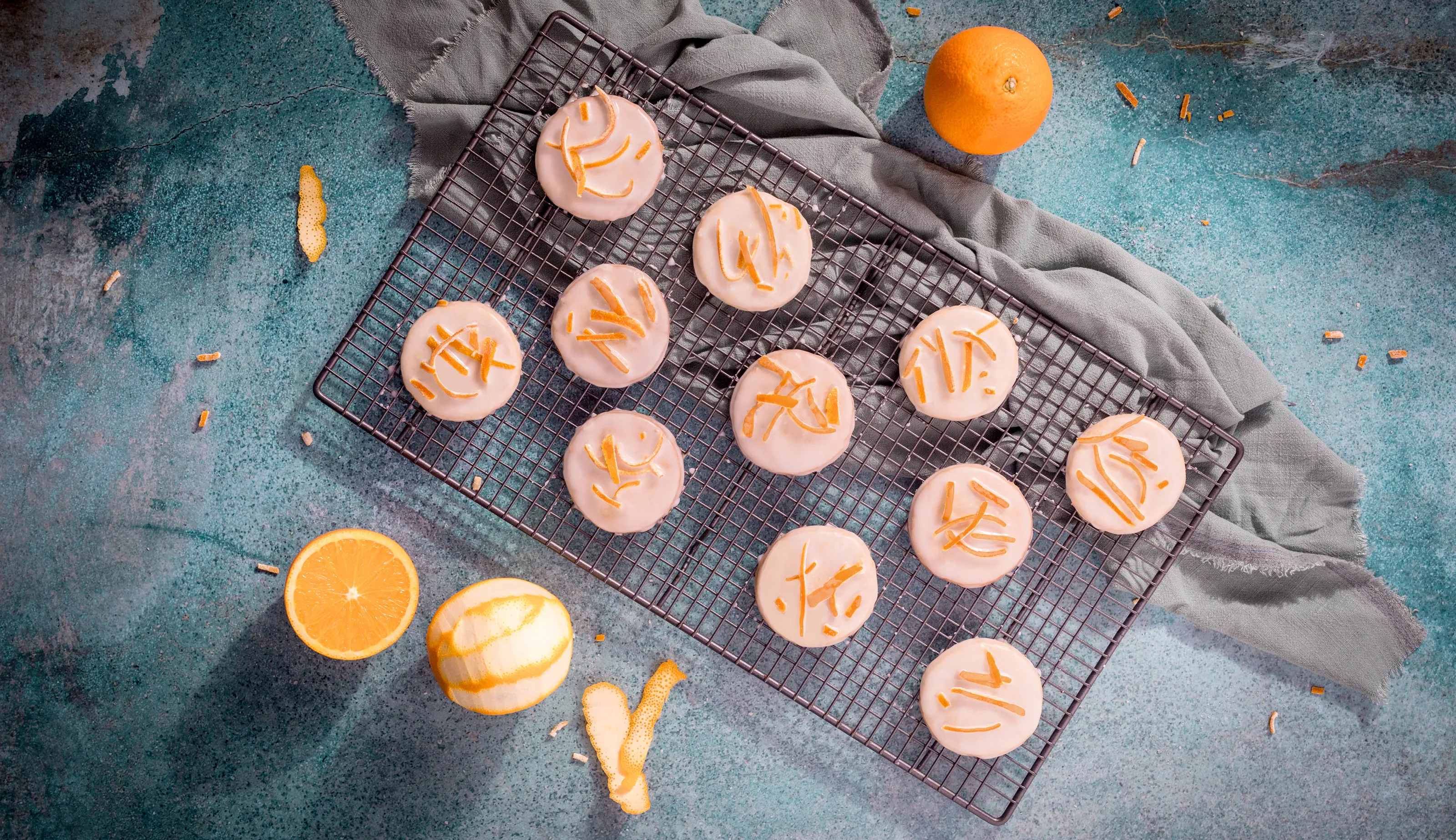 Candied citrus shortbread