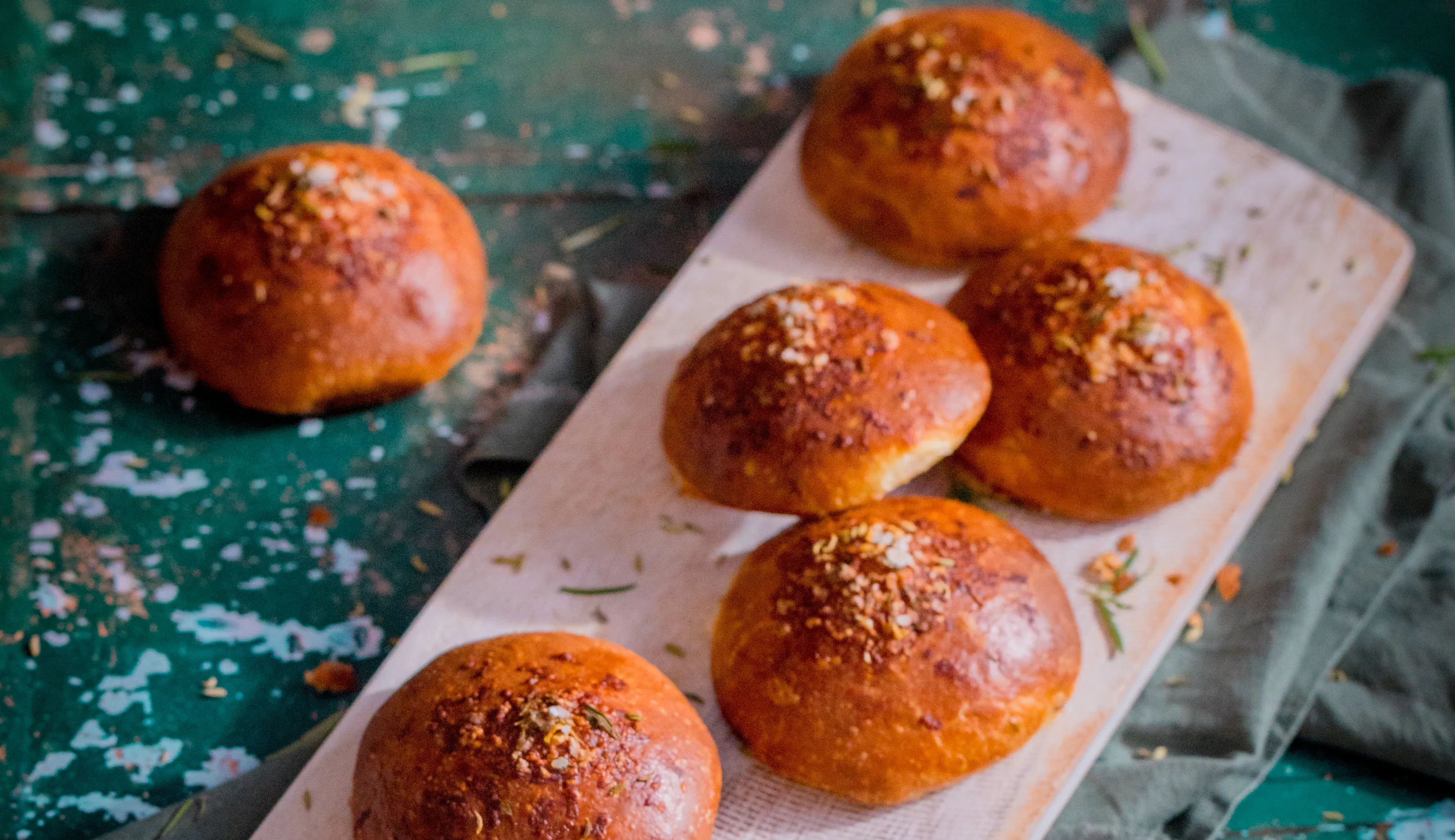 Fennel seed and mozzarella melt in the middle brioche buns