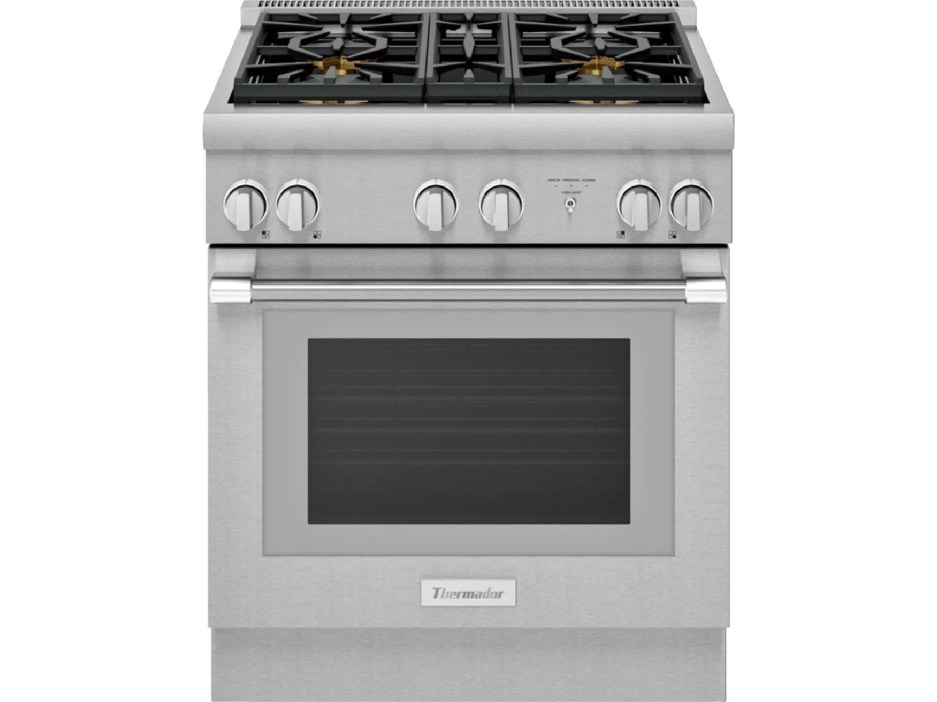 thermador 30-inch slide-in dual-fuel ranges 4 burner PRD304WHU